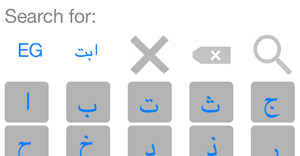 Arabic keyboard, arabic letters